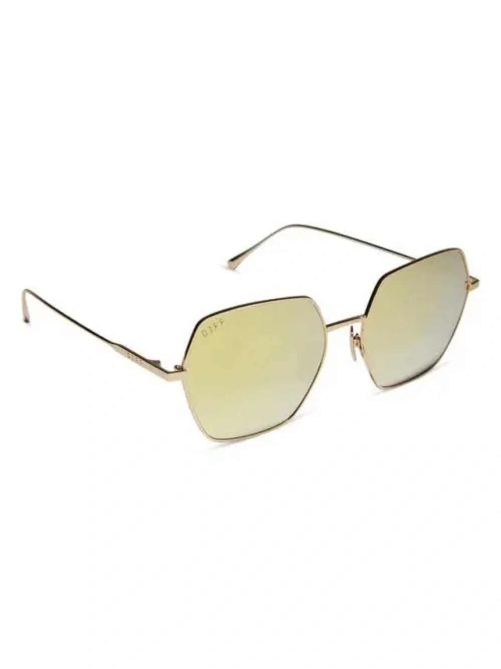 DIFF Eyewear Harlowe 55mm Mirrored Square Sunglasses brilliant gold mirror